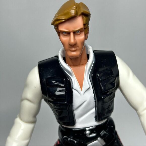 Hasbro 2002 Action Figure Dexter Jettster Star Wars Saga Alien & 2005 Han Solo - Picture 7 of 11